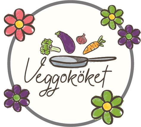 Veggokökets logotyp dekorerad med blommor